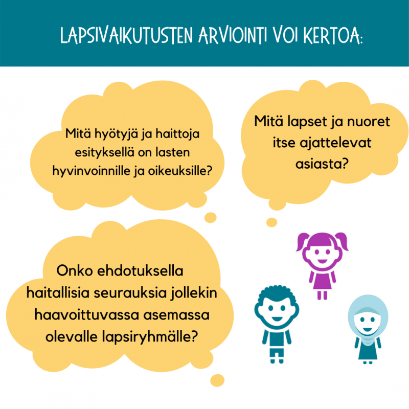 Mitä lapsivaikutusten arviointi voi kertoa.