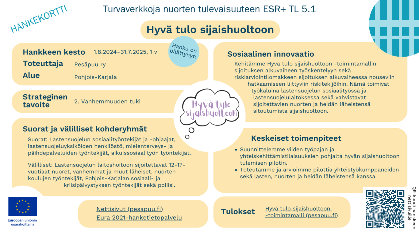 SOILA hankekortti: Hyvä tulo sijaishuoltoon