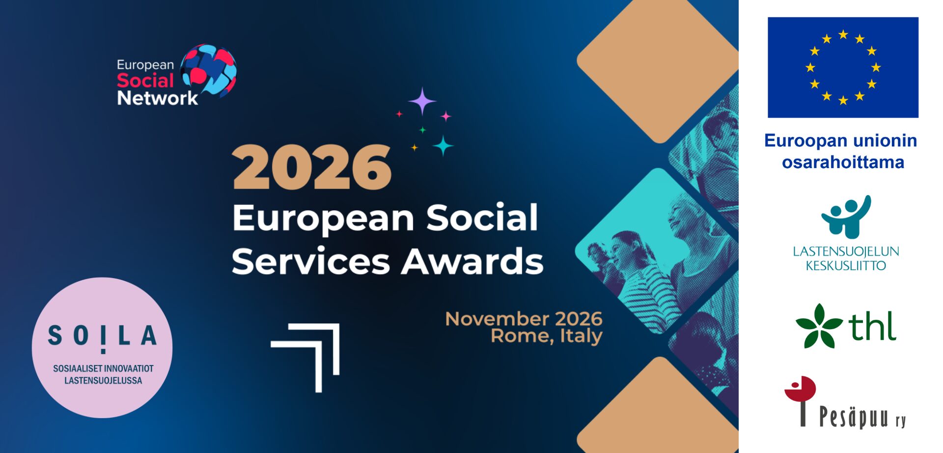 Sosiaaliset innovaatiot lastensuojelussa (SOILA) -koordinaatiohankkeen valmennus on ehdolla European Social Services Awards 2026 -palkinnon saajaksi